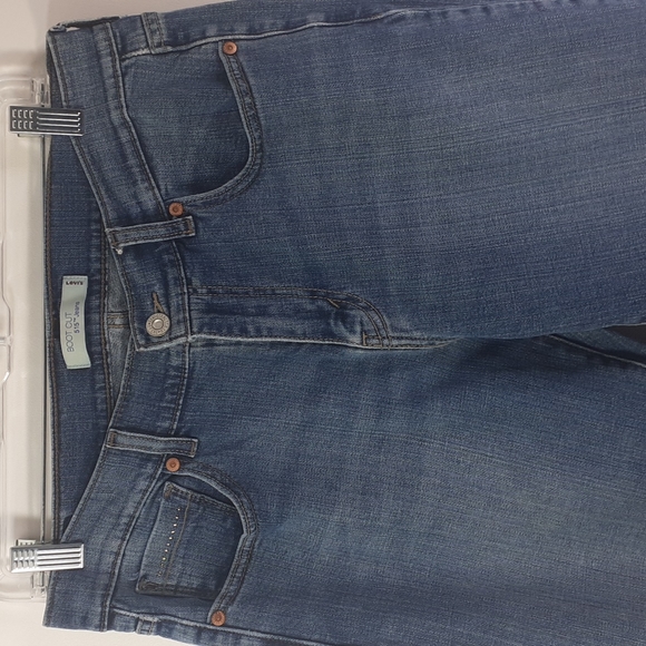 Levi's 515 Bootcut Blue Jeans Size 8 Medium Factory Faded - Picture 7 of 16